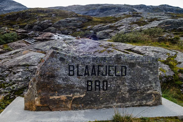 Pedra Com Uma Mensagem Desconhecida Norueguês — Fotografia de Stock