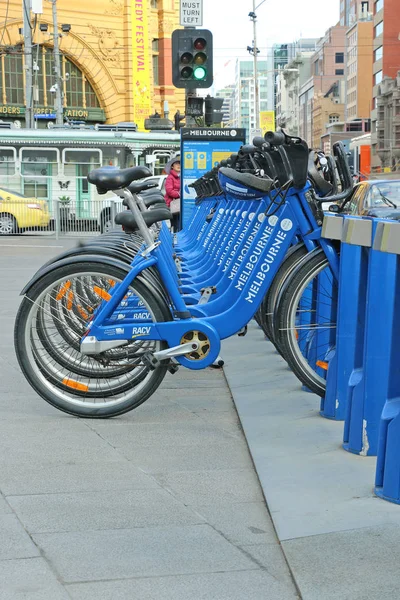 Melbourne Australia April 2016 Melbourne Bike Share Ermöglicht Unbegrenzte Minuten — Stockfoto