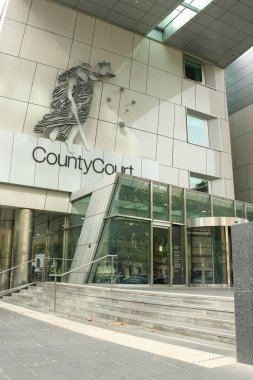 Melbourne, Avustralya - 15 Şubat 2017: County kortu 1852 yılında kurulan Victoria, vatana ihanet, cinayet ve adam öldürme dışındaki tüm cezai konularda duymak yetkisi