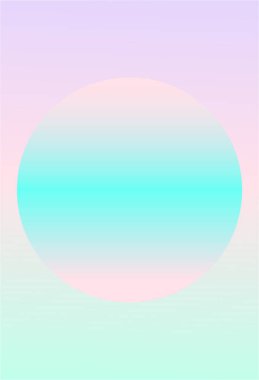 Trendy illüstrasyon poster holografik pembe mavi neon tarzı