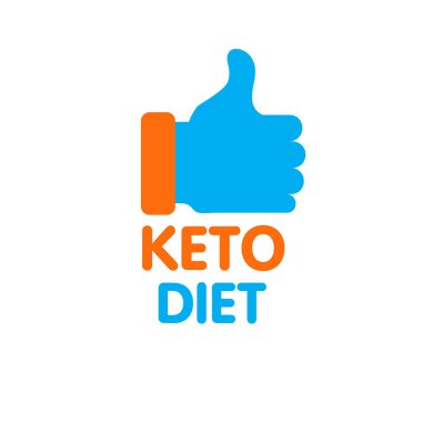 Ketogenic diyet logo işareti keto simge damga tasarlamak