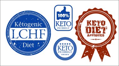 Ketogenic diyet logo işareti keto simge damga tasarlamak