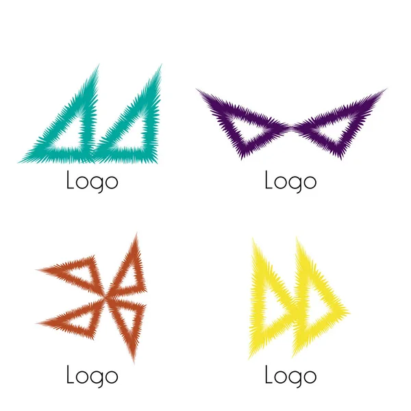 Logotipo conjunto triángulo — Vector de stock