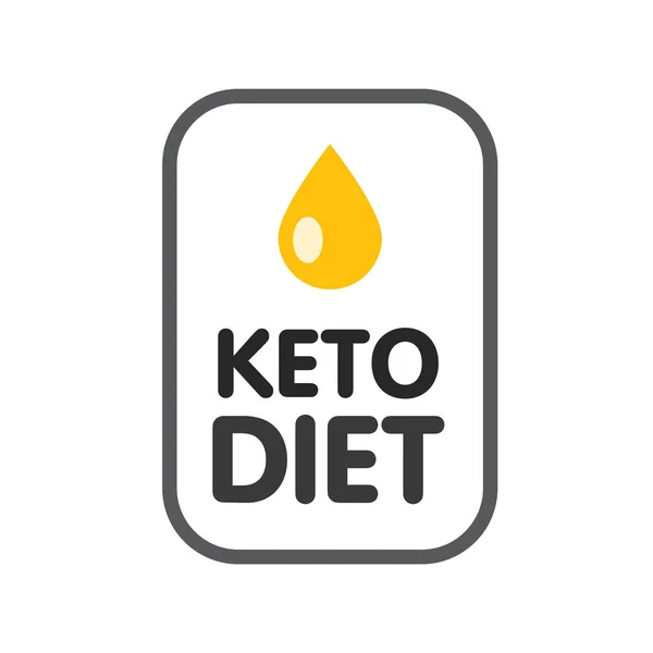 Ketogeen dieet logo teken keto pictogram stempel afbeelding — Stockvector