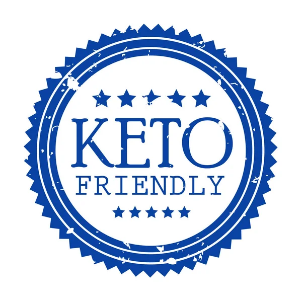 Ketogenic diet logo sign keto icon stamp illustration — Stock Vector