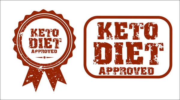 Ketogenic diet logo sign keto icon stamp illustration — Stock Vector