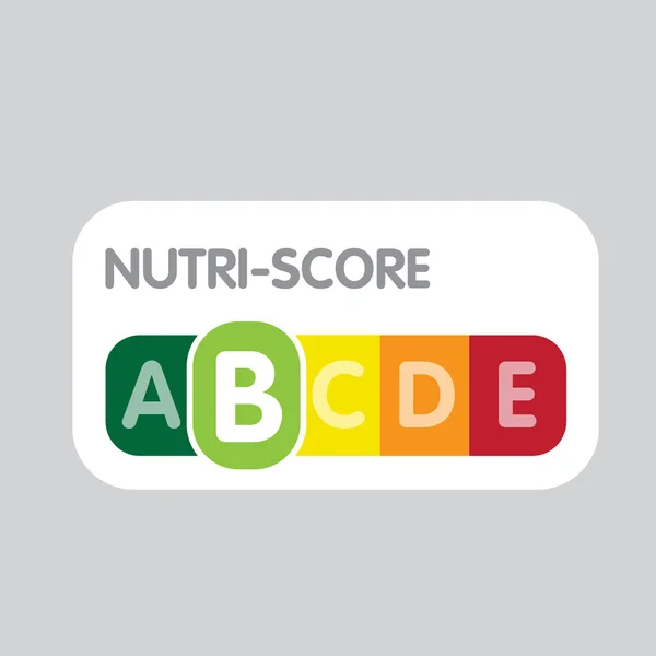 Nutri-Score system in France. Sign health care for packaging — Stock Vector