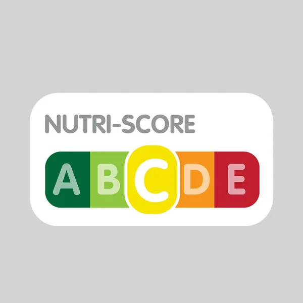 Nutri-Score system in France. Sign health care for packaging — Stock Vector