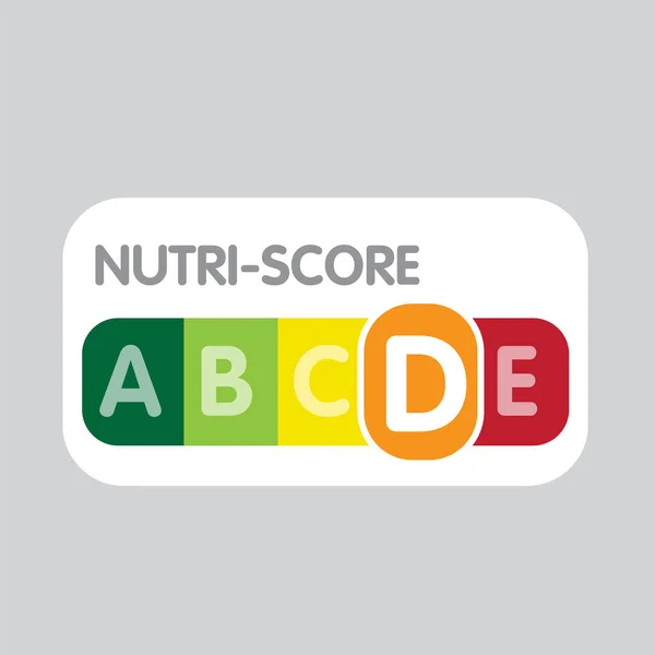 Nutri-Score system in France. Sign health care for packaging — Stock Vector