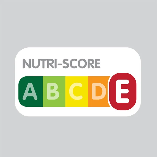 Nutri-Score system in France. Sign health care for packaging — Stock Vector