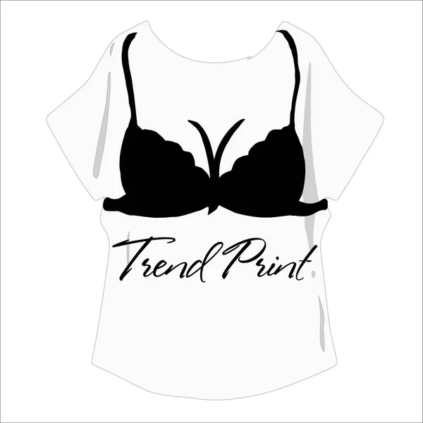 Soutien-gorge concept print — Image vectorielle