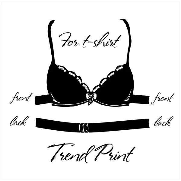 Soutien-gorge concept print — Image vectorielle