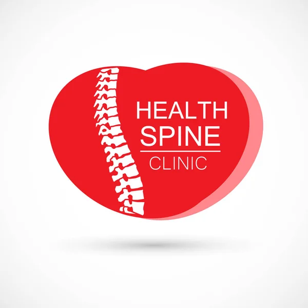 Logo santé colonne vertébrale clinique médecine chiropratique colonne vertébrale illustration — Image vectorielle