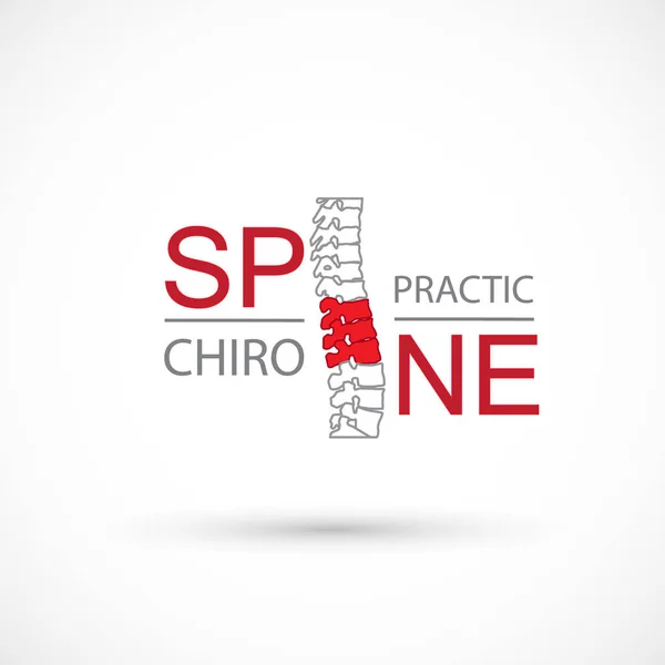 Kręgosłupa logo kliniki medycyny chiropraktyka kręgosłup ilustracja — Wektor stockowy