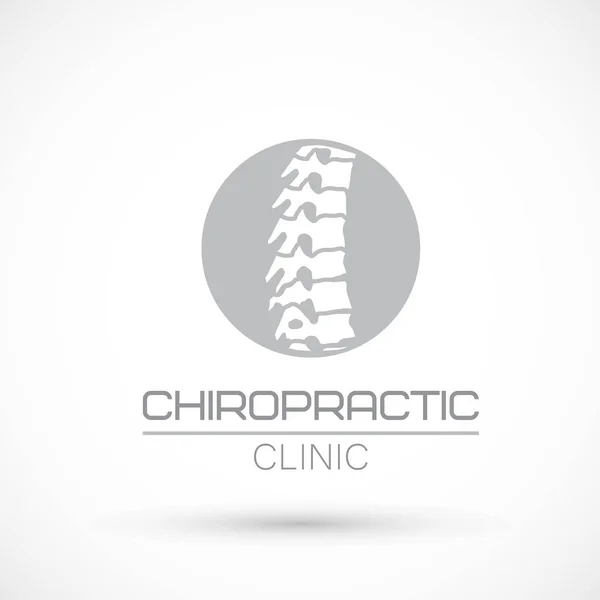 Logo santé colonne vertébrale clinique médecine chiropratique colonne vertébrale illustration — Image vectorielle