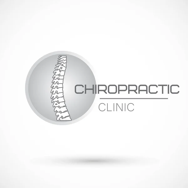 Logo kesehatan duri Obat chiropractic Ilustrasi tulang punggung - Stok Vektor