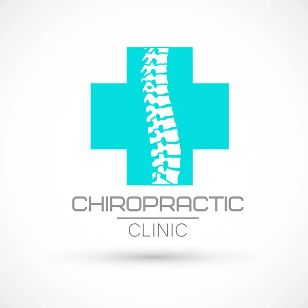 Logo chiropractic tulang belakang - Stok Vektor