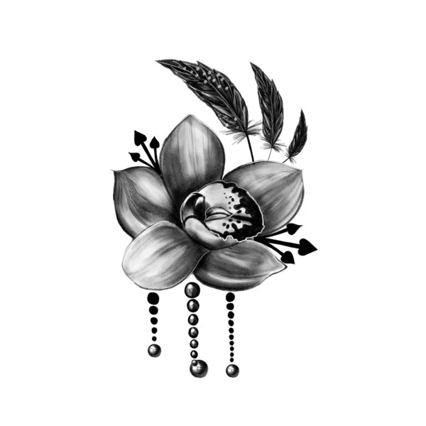 Tatouage motif floral — Photo