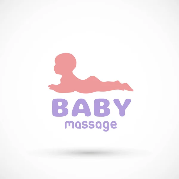 Logo Baby health icon massage or doctor care icon body child symbol silhouette