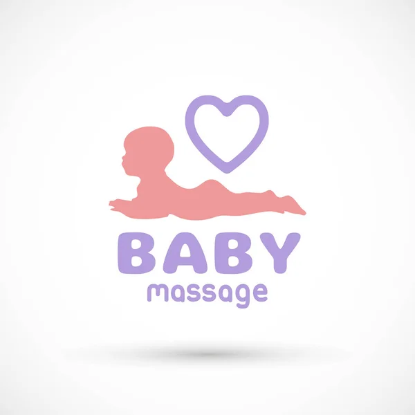 Logo Baby Gesundheit Symbol Massage Oder Arzt Pflege Symbol Körper — Stockvektor