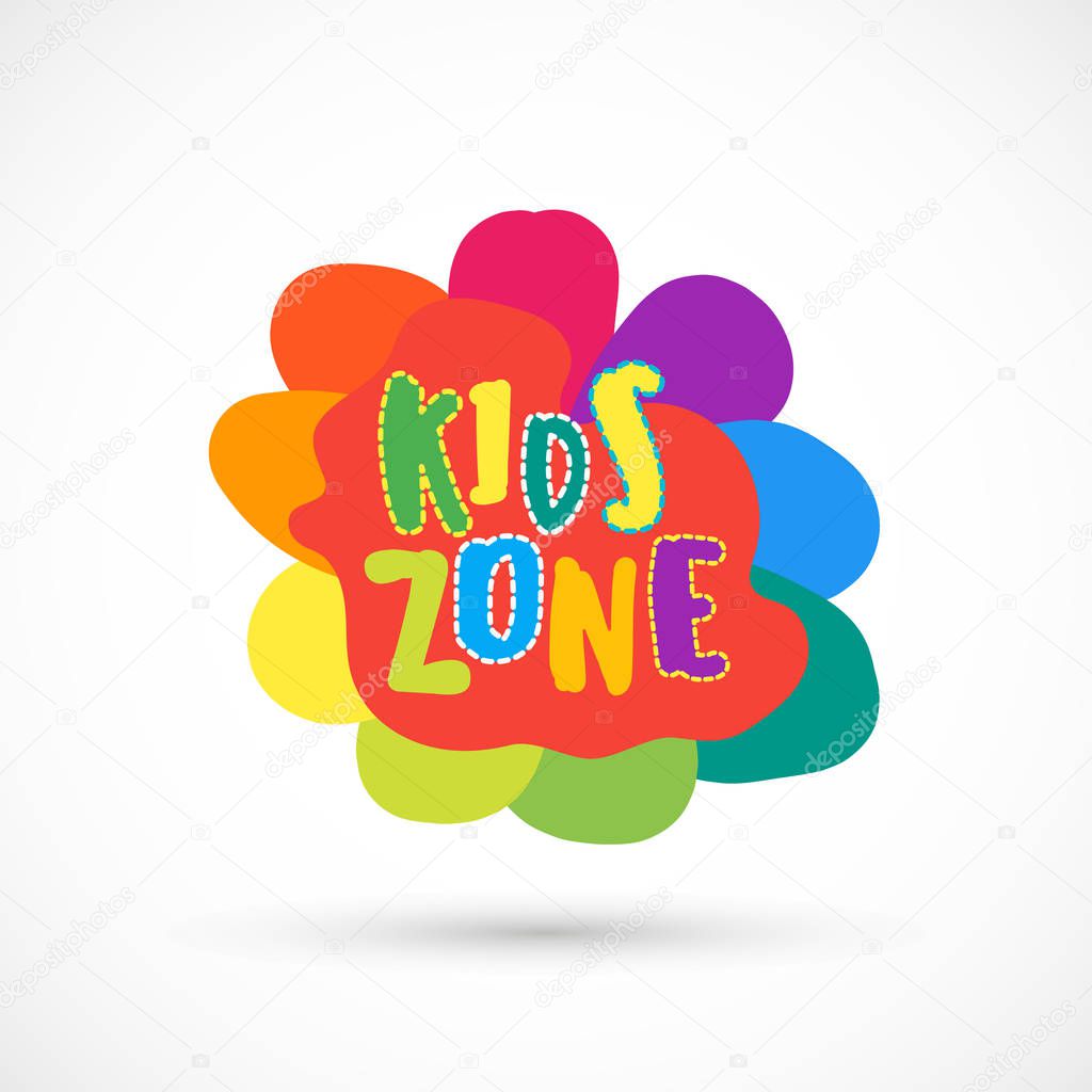 Kids zone sign vector illustration