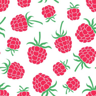 Ahududu desenli. El çizimi taze meyve. Vektör robot resim geçmişi. Renkli duvar kâğıdı. Kırmızı çilek izi