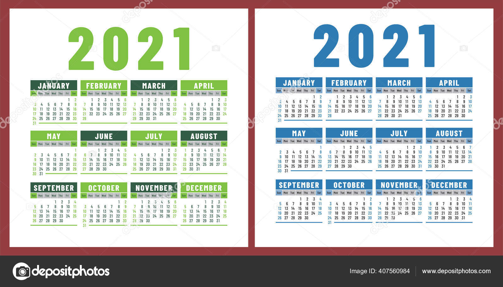Calendar 2021 Year Set Vector Pocket Wall Square Calender Design Stock Vector C Ra Khusnullina Gmail Com 407560984 kalender 2021 pocket