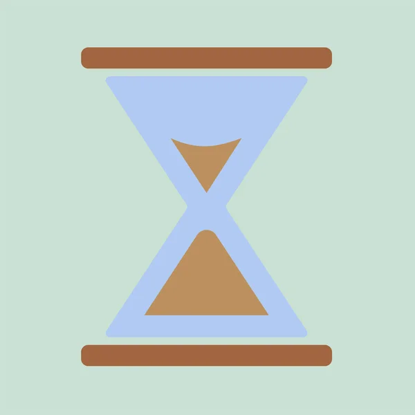 Ampulheta Ilustração Vetorial Design Clássico Tempo Minutos Relógio Madeira Areia — Vetor de Stock