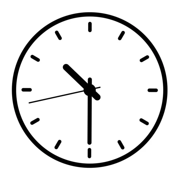 Wall Table Clock Vector Illustration Classic Design Time Hours Minutes — Stock Vector