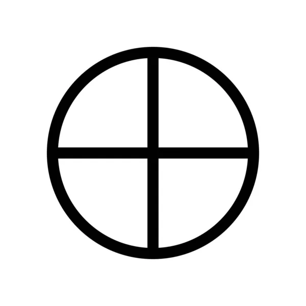 Символ Планети Земля Векторний Знак Астрологічний Календар Зодіакальний Чорний Білий — стоковий вектор