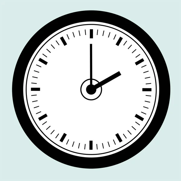 Reloj Pared Mesa Ilustración Vectorial Diseño Clásico Redondo Tiempo Horas — Vector de stock