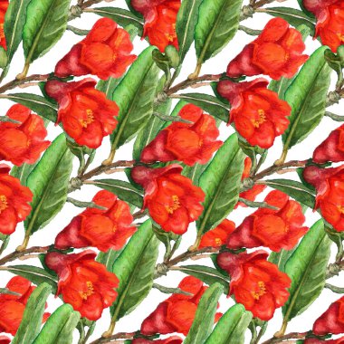 Nar çiçekleri ile Seamless modeli