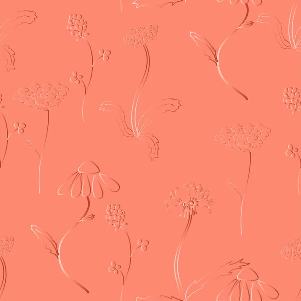 Çayır çiçek desenle Seamles — Stok Vektör