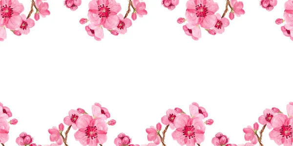 Seamless pattern with sakura — Stock Photo, Image