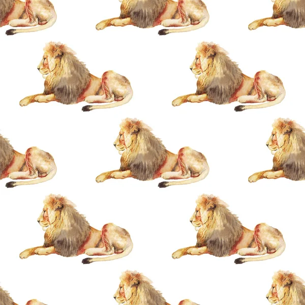 Seamless pattern with lion — Free Stock Photo