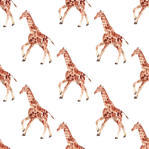 Seamless mönster med giraff — Stockfoto