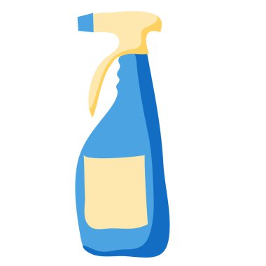 Sprey şişesi ile Karikatür illüstrasyon