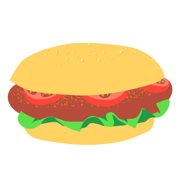 Conjunto de ingredientes para hamburguesa — Vector de stock