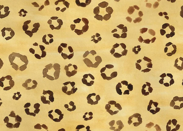 Suluboya panter deri ile dikişsiz desen