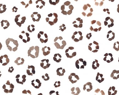 Suluboya panter deri ile dikişsiz desen