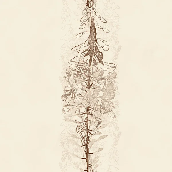Modello senza soluzione di continuità con fiori fireweed . — Foto Stock