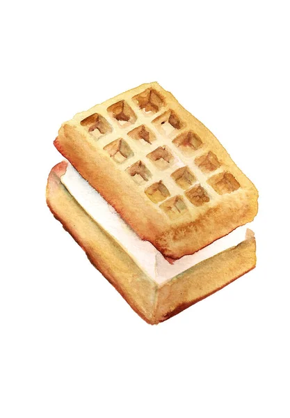 Delicious belgian waffle — Stock Photo, Image