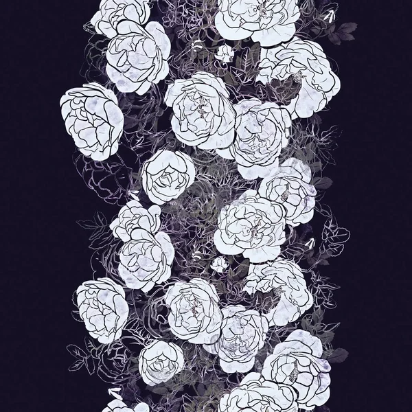Naadloos patroon met rozenbloemen. — Stockfoto
