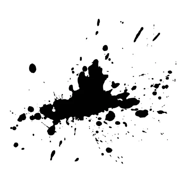 Taches Encre Noire Isolées Sur Fond Blanc Élément Vectoriel Pour — Image vectorielle