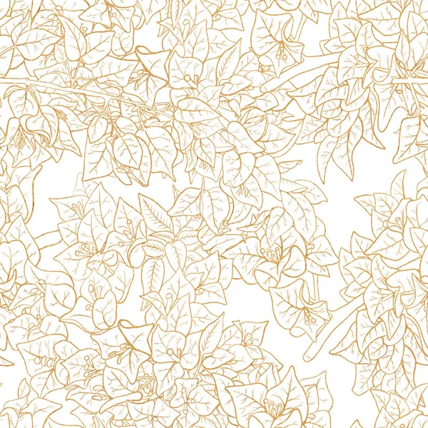 Бесшовный узор с цветами Бугенвиллеи. — стоковое фото