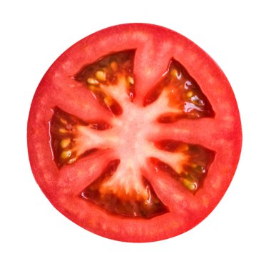 izole kesilmiş kırmızı domates 
