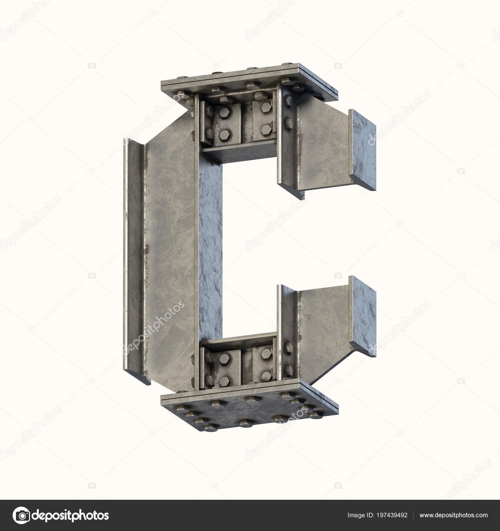 Steel Beam Font Rendering Letter Stock Photo by ©koya979 197439492
