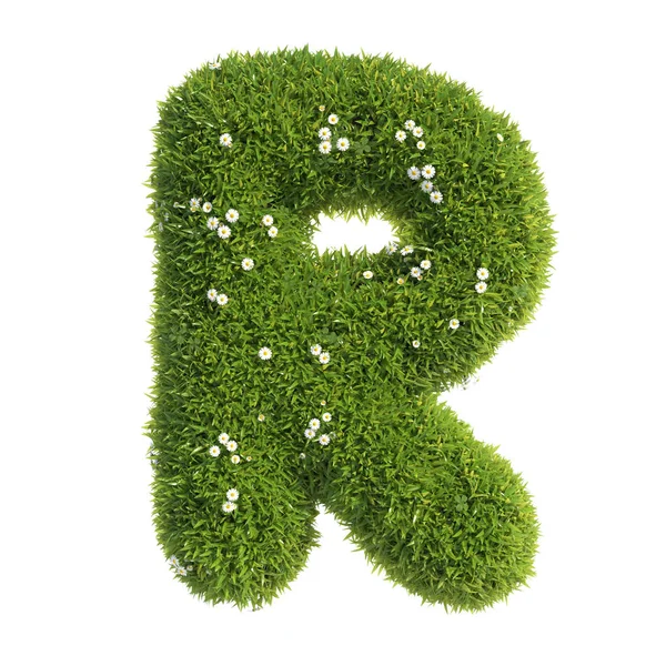 Травяной Шрифт Рендеринг Буквы — стоковое фото