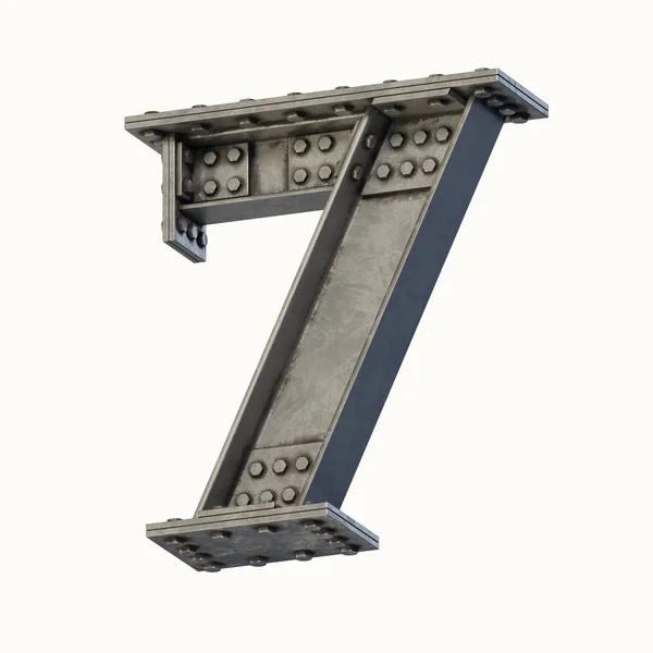 Steel Beam Font Rendering Letter Stock Photo by ©koya979 197439512