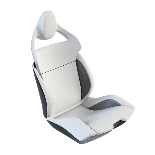 Κάθισμα Αυτοκινήτου Sport Μοντέρνο Σχεδιασμό Απομονώνονται Λευκό Φόντο Rendering — Φωτογραφία Αρχείου